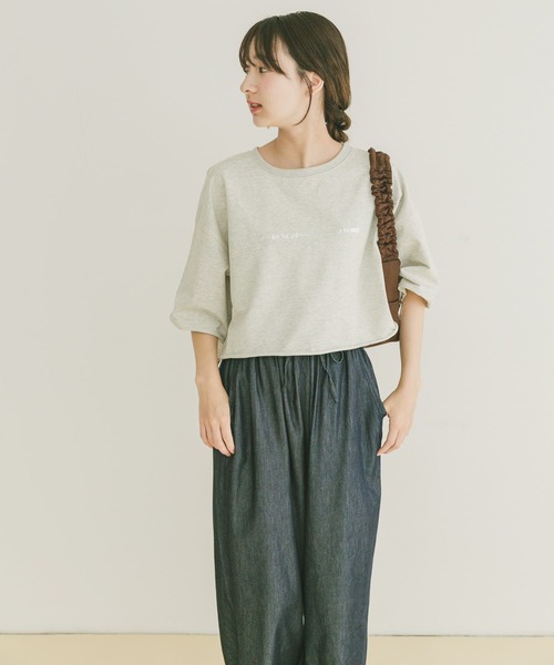 ITEMS URBANRESEARCH(アイテムズ アーバンリサーチ)の「ハクプリントロゴTシャツ(Tシャツ/カットソー・レディース・ライトグレー/ブラック/ライトベージュ・FREE)」の7枚目の写真