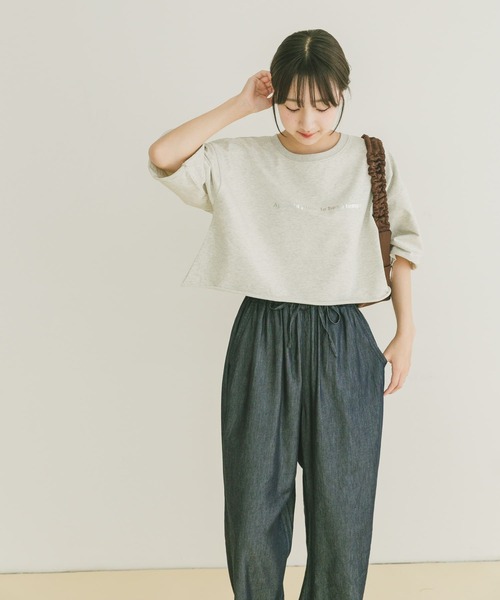 ITEMS URBANRESEARCH(アイテムズ アーバンリサーチ)の「ハクプリントロゴTシャツ(Tシャツ/カットソー・レディース・ライトグレー/ブラック/ライトベージュ・FREE)」の8枚目の写真