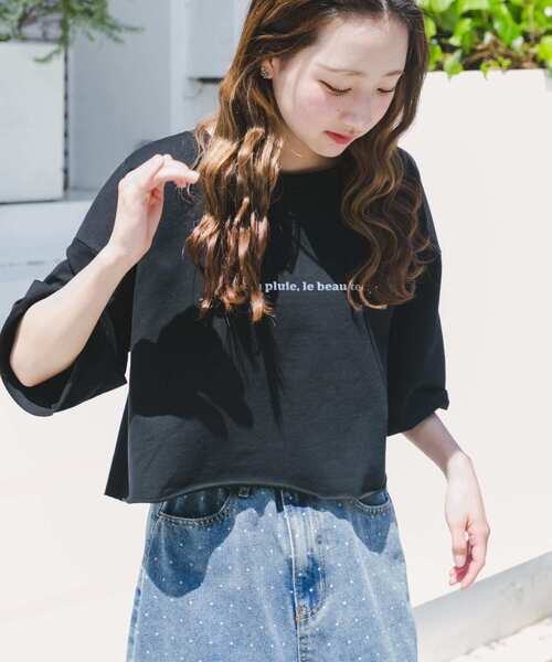 ITEMS URBANRESEARCH(アイテムズ アーバンリサーチ)の「ハクプリントロゴTシャツ(Tシャツ/カットソー・レディース・ライトグレー/ブラック/ライトベージュ・FREE)」の11枚目の写真