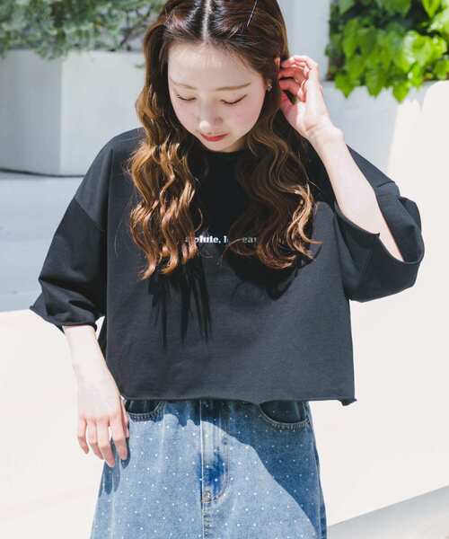 ITEMS URBANRESEARCH(アイテムズ アーバンリサーチ)の「ハクプリントロゴTシャツ(Tシャツ/カットソー・レディース・ライトグレー/ブラック/ライトベージュ・FREE)」の12枚目の写真