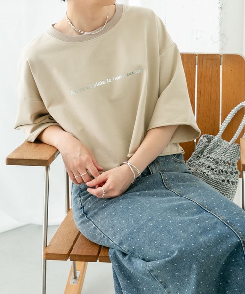 ITEMS URBANRESEARCH(アイテムズ アーバンリサーチ)の「ハクプリントロゴTシャツ(Tシャツ/カットソー・レディース・ライトグレー/ブラック/ライトベージュ・FREE)」の16枚目の写真