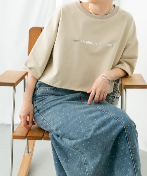 ITEMS URBANRESEARCH(アイテムズ アーバンリサーチ)の「ハクプリントロゴTシャツ(Tシャツ/カットソー・レディース・ライトグレー/ブラック/ライトベージュ・FREE)」の17枚目の写真