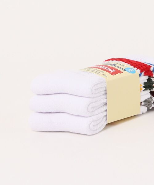 Healthknit（ヘルスニット）の「Healthknit Crew Socks 3足組（ソックス/靴下・メンズ・アイボリー/ホワイト/その他1/その他2/その他3/その他4/ブラック・S/M）」の9枚目の写真