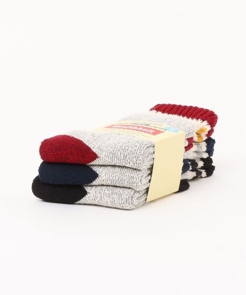 Healthknit（ヘルスニット）の「Healthknit Crew Socks 3足組（ソックス/靴下・メンズ・アイボリー/ホワイト/その他1/その他2/その他3/その他4/ブラック・S/M）」の13枚目の写真