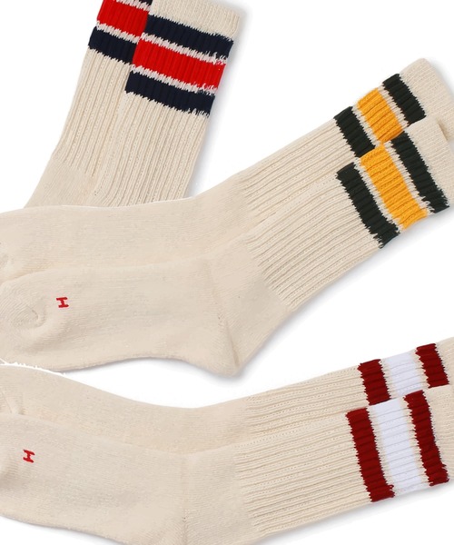 Healthknit（ヘルスニット）の「Healthknit Crew Socks 3足組（ソックス/靴下・メンズ・アイボリー/ホワイト/その他1/その他2/その他3/その他4/ブラック・S/M）」の5枚目の写真