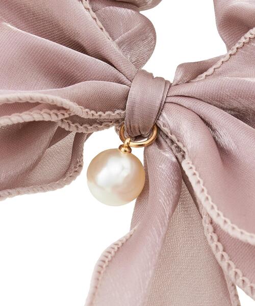 INGNI（イング）の「ラメ入りメローリボンシュシュ（その他ヘアアクセサリー・レディース・ピンク系8/ブラック/オフホワイト・ONE SIZE）」の9枚目の写真