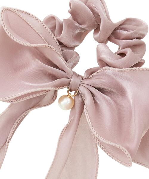 INGNI（イング）の「ラメ入りメローリボンシュシュ（その他ヘアアクセサリー・レディース・ピンク系8/ブラック/オフホワイト・ONE SIZE）」の7枚目の写真