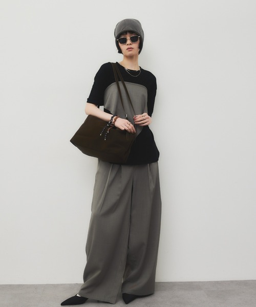 HANNE(アン)の「スムースフェイクレザーバッグ(ショルダーバッグ・レディース・ブラック/ブラウン・FREE)」の9枚目の写真