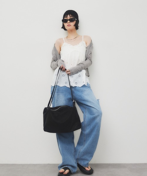 HANNE(アン)の「スムースフェイクレザーバッグ(ショルダーバッグ・レディース・ブラック/ブラウン・FREE)」の17枚目の写真