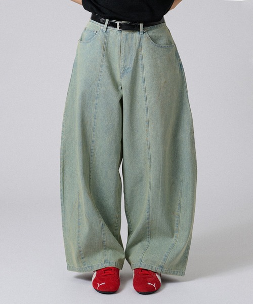 not dyed スーパーバギーデニム Ｍサイズ not dyed super baggy denim M - メルカリ