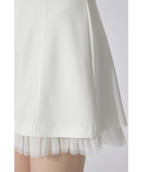 rienda（リエンダ）の「チュールレイヤードジャストウエストスコートショートパンツ 春服（その他パンツ・レディース・ライトグレー/ホワイト/ブラック・MEDIUM/SMALL/X-SMALL）」の13枚目の写真