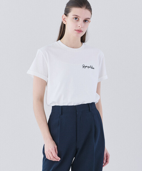 GYMPHLEX(ジムフレックス)の「Gymphlex | 刺繍ロゴTシャツ WOMEN(Tシャツ/カットソー・レディース・チャコール/グリーン/ホワイト・14/16/12)」の7枚目の写真