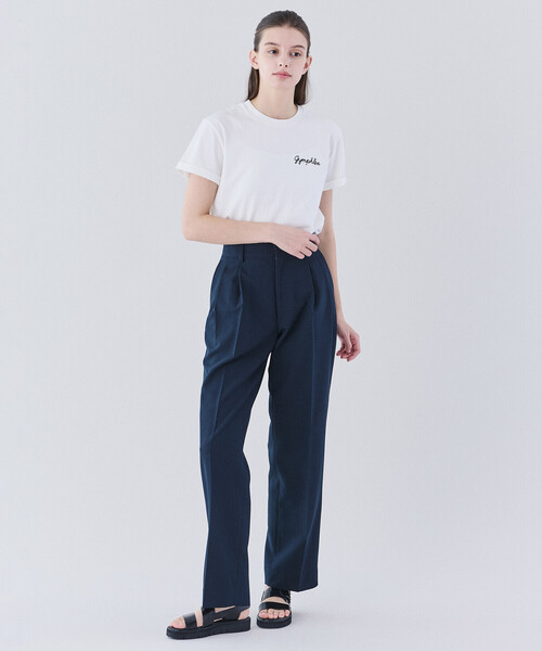 GYMPHLEX(ジムフレックス)の「Gymphlex | 刺繍ロゴTシャツ WOMEN(Tシャツ/カットソー・レディース・チャコール/グリーン/ホワイト・14/16/12)」の6枚目の写真