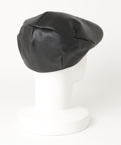 AVIREX（アヴィレックス）の「■AVIREX■synthetic leather HUNTING CAP（ハンチング/ベレー帽・メンズ・ブラウン/ブラック・FREE）」の3枚目の写真