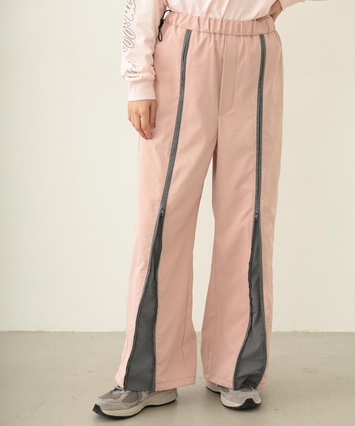 MILKFED.（ミルクフェド）の「FRONT LINE ZIP UP PANTS（その他パンツ・レディース・ピンク/ブラック/グリーン・S/M）」の3枚目の写真