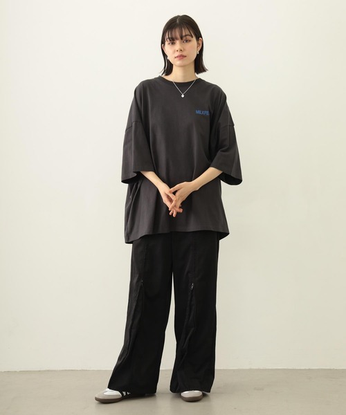 MILKFED.（ミルクフェド）の「FRONT LINE ZIP UP PANTS（その他パンツ・レディース・ピンク/ブラック/グリーン・S/M）」の11枚目の写真