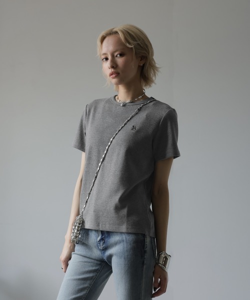 Ulysses(ユリシス)の「ワンポイント刺繍Tシャツ(Tシャツ/カットソー・レディース・ブラック/ホワイト/グレー・L/M)」の8枚目の写真