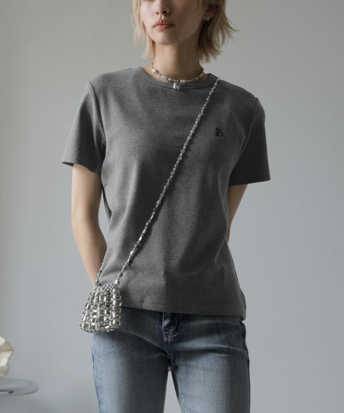 Ulysses(ユリシス)の「ワンポイント刺繍Tシャツ(Tシャツ/カットソー・レディース・ブラック/ホワイト/グレー・L/M)」の9枚目の写真