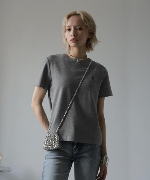 Ulysses(ユリシス)の「ワンポイント刺繍Tシャツ(Tシャツ/カットソー・レディース・ブラック/ホワイト/グレー・L/M)」の11枚目の写真