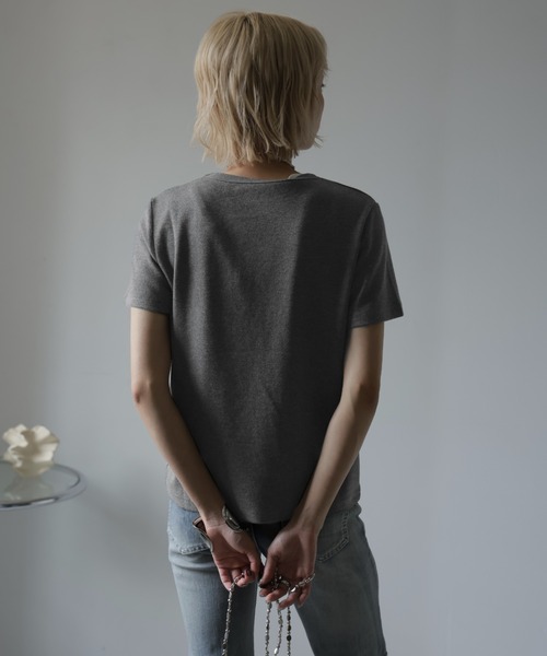 Ulysses(ユリシス)の「ワンポイント刺繍Tシャツ(Tシャツ/カットソー・レディース・ブラック/ホワイト/グレー・L/M)」の14枚目の写真