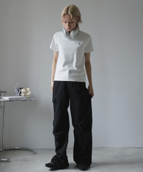 Ulysses(ユリシス)の「ワンポイント刺繍Tシャツ(Tシャツ/カットソー・レディース・ブラック/ホワイト/グレー・L/M)」の17枚目の写真