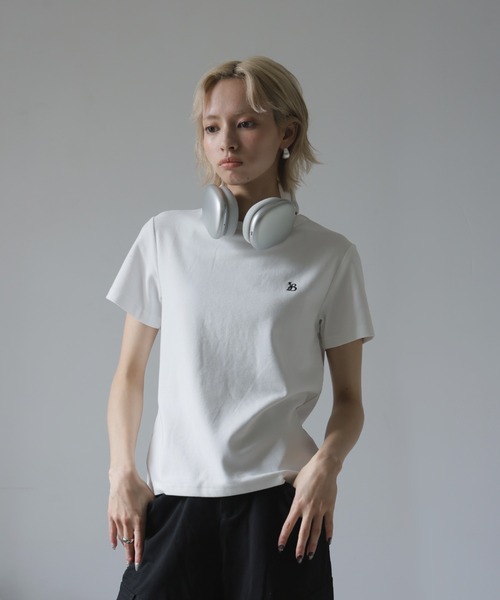 Ulysses(ユリシス)の「ワンポイント刺繍Tシャツ(Tシャツ/カットソー・レディース・ブラック/ホワイト/グレー・L/M)」の19枚目の写真