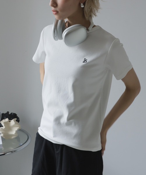 Ulysses(ユリシス)の「ワンポイント刺繍Tシャツ(Tシャツ/カットソー・レディース・ブラック/ホワイト/グレー・L/M)」の21枚目の写真