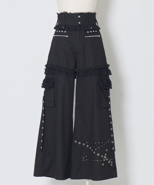 AVENCHUMU(アバンチュウム)の「Metal cord Separate 2way pants(その他パンツ・レディース・ピンク/ブラック・S/M)」の10枚目の写真