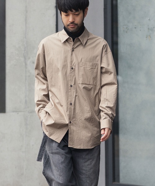 ATTACHMENT（アタッチメント）の「140/2 ギザブロード L/S SHIRT / 140/2 GIZA BROAD L/S SHIRT（シャツ/ブラウス・メンズ・キャメル/ライトグリーン/ホワイト/ブラック・2/1/3/4）」の6枚目の写真