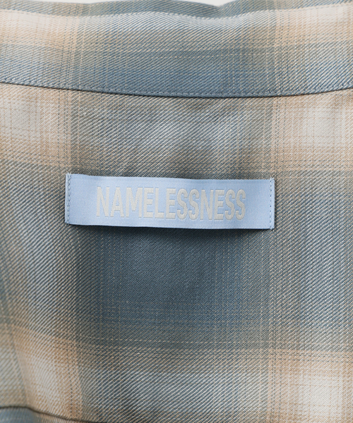 WISM（ウィズム）の「NAMELESSNESS / ネームレスネス Ombre Check SHIRT S/S（シャツ/ブラウス・メンズ・ブラック/サックスブルー・2/3）」の12枚目の写真