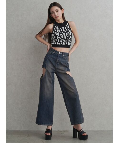 GYDA（ジェイダ）の「GYDAジャカードアメスリニットトップス
