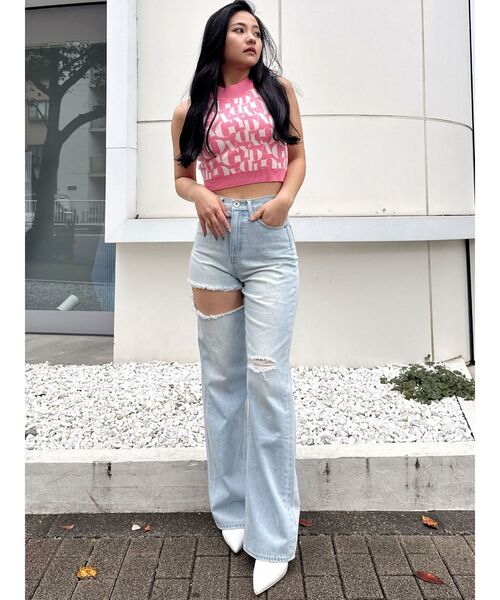 GYDA（ジェイダ）の「GYDAジャカードアメスリニットトップス