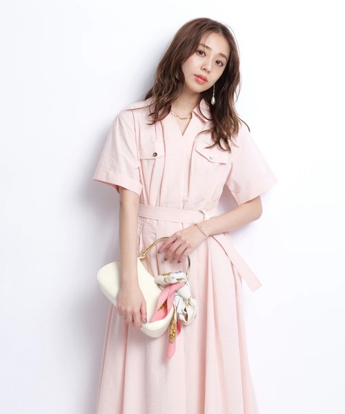 シャーリングシャツワンピース（ワンピース）｜JUSGLITTY