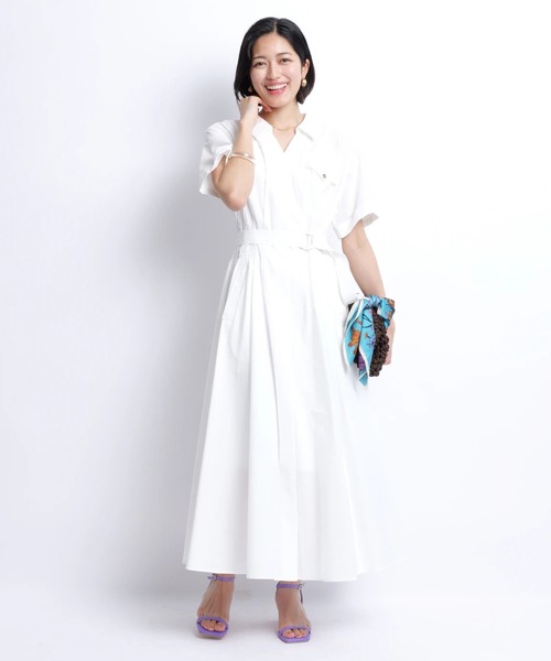 シャーリングシャツワンピース（ワンピース）｜JUSGLITTY