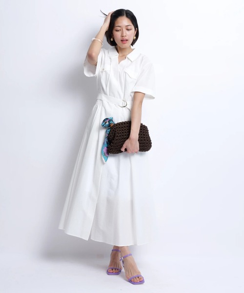 シャーリングシャツワンピース（ワンピース）｜JUSGLITTY