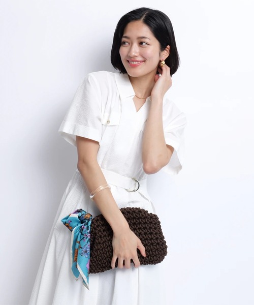 シャーリングシャツワンピース(ワンピース)|JUSGLITTY シャーリングシャツワンピース(ワンピース)|JUSGLITTY