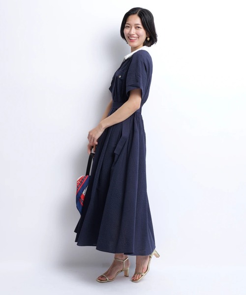 シャーリングシャツワンピース（ワンピース）｜JUSGLITTY