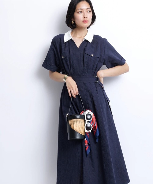 シャーリングシャツワンピース（ワンピース）｜JUSGLITTY