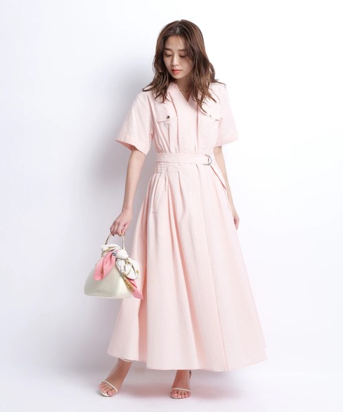 シャーリングシャツワンピース（ワンピース）｜JUSGLITTY