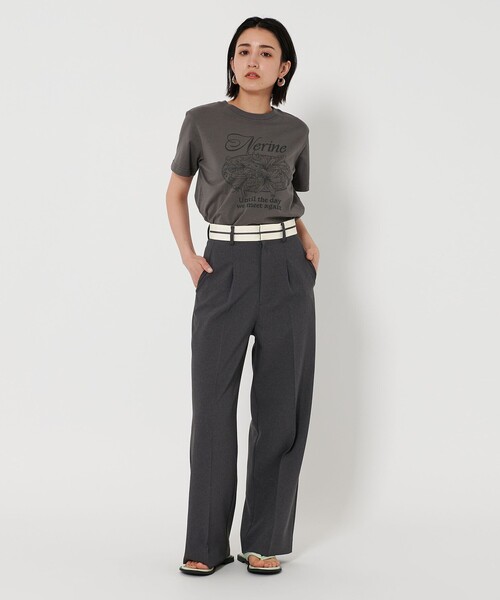 BEAUTY&YOUTH UNITED ARROWS(ビューティーアンドユースユナイテッドアローズ)の「【WEB限定】マーベルト ワイドストレートパンツ -ウォッシャブル-(その他パンツ・レディース・ダークグレー/ライトグレー/ブラウン・S/M/L)」の19枚目の写真