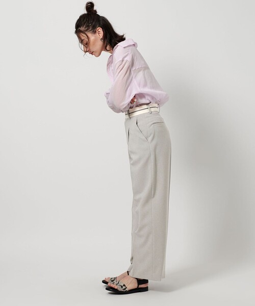 BEAUTY&YOUTH UNITED ARROWS(ビューティーアンドユースユナイテッドアローズ)の「【WEB限定】マーベルト ワイドストレートパンツ -ウォッシャブル-(その他パンツ・レディース・ダークグレー/ライトグレー/ブラウン・S/M/L)」の22枚目の写真