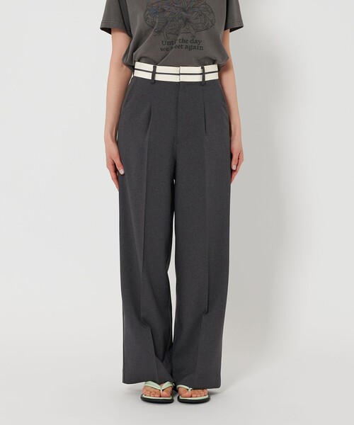 BEAUTY&YOUTH UNITED ARROWS(ビューティーアンドユースユナイテッドアローズ)の「【WEB限定】マーベルト ワイドストレートパンツ -ウォッシャブル-(その他パンツ・レディース・ダークグレー/ライトグレー/ブラウン・S/M/L)」の14枚目の写真