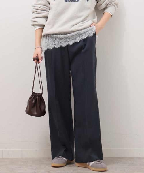 JOURNAL STANDARD relume（ジャーナルスタンダード　レリューム）の「《WEB限定追加6》マットウースフレアタックパンツ（スラックス・レディース・ネイビー/グレー/ブラック・38/36）」の18枚目の写真