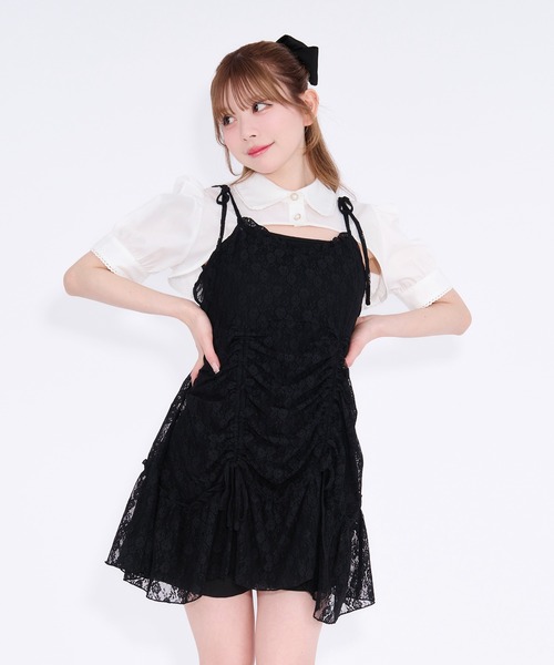 apres jour(アプレジュール)の「レースキャミチュニック(キャミソール・レディース・ベビーピンク/オフホワイト/ミント/ブラック・フリー/X-LARGE)」の2枚目の写真