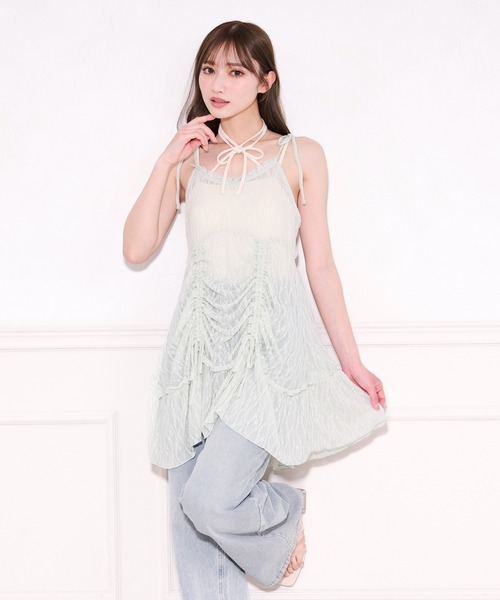 新品未使用【完売品】 A part by レースキャミチュニック A part by（アパートバイ） チュニック 「追加3」レースキャミ