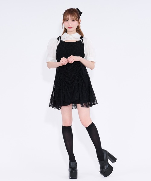 apres jour(アプレジュール)の「レースキャミチュニック(キャミソール・レディース・ベビーピンク/オフホワイト/ミント/ブラック・フリー/X-LARGE)」の10枚目の写真