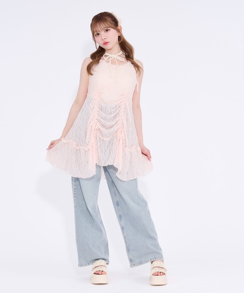 apres jour(アプレジュール)の「レースキャミチュニック(キャミソール・レディース・ベビーピンク/オフホワイト/ミント/ブラック・フリー/X-LARGE)」の18枚目の写真