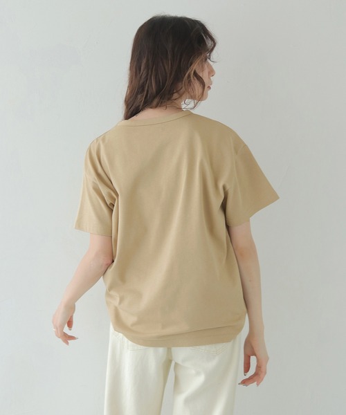 CLEIO(クレイオ)の「【CLEIO】プリントコットンTシャツ PRINTED COTTON T-SHIRT/980-13617(Tシャツ/カットソー・レディース・アイボリー/ベージュ/ネイビー・FREE)」の10枚目の写真