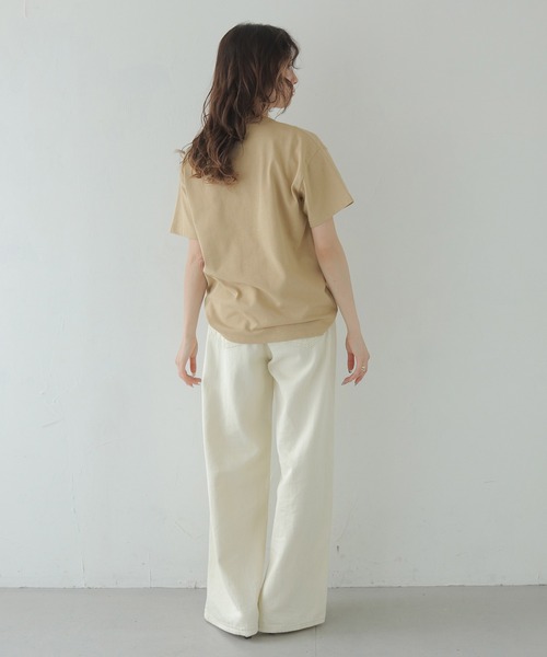 CLEIO(クレイオ)の「【CLEIO】プリントコットンTシャツ PRINTED COTTON T-SHIRT/980-13617(Tシャツ/カットソー・レディース・アイボリー/ベージュ/ネイビー・FREE)」の15枚目の写真