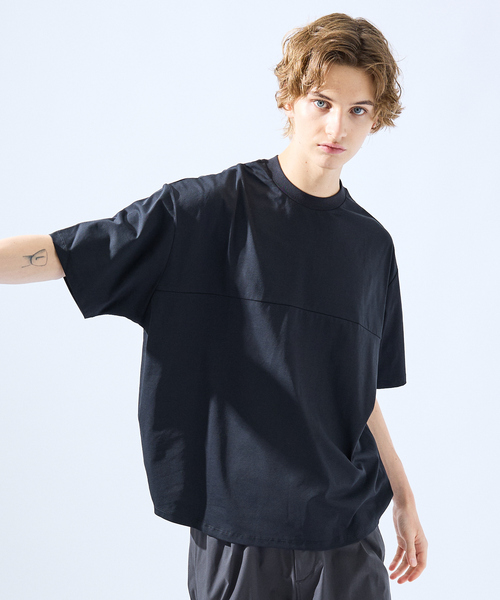 AH ABAHOUSE（エーエイチアバハウス）の「【SORONA】接触冷感 サイドタック 半袖Tシャツ（Tシャツ/カットソー・メンズ・ホワイト/チャコールグレー/ブラック・46/48）」の2枚目の写真